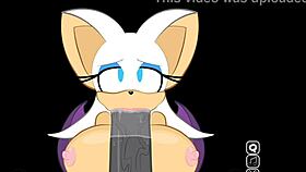 rouge sneaks up on shadow mid-game for that extra secret big cock suck