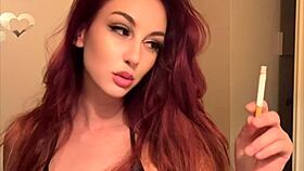 hey look at my big italian tits in this micro bikini while i smoke this cigarette