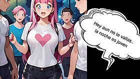 watch this wild comic gangbang orgy explode with bukkake cumshots and total anal chaos