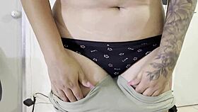 oh god i'm home from gym leaking trainer's thick cum