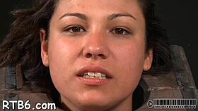 Pretty hottie sucks cock deep in bondage contest for massive facial finish