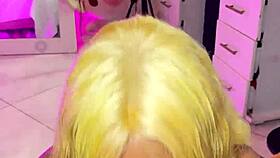petite blonde rides big cock to creampie finish