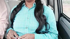college coed gets dirty in car with telugu sex talk