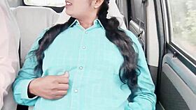 college coed gets dirty in car with telugu sex talk