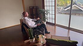 busty blonde housewife celebrates deal by riding cock hard