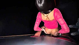 lined up at swingers glory hole for wild anonymous cock sucking action
