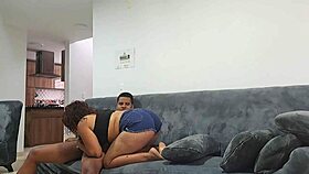 Stepsister's tight delicious pussy licked and fucked in dorm shower