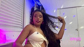 she guides HIS punheta mocking thin dick till he CRIES like trash