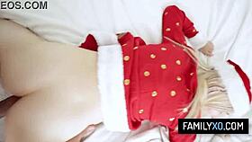emma rosie gets naughty bent over with older guy for xmas