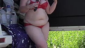 mature big ass lesbians spied outdoors in lingerie park