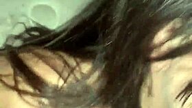 Overwhelmed by lust, sexy teen slurps sloppy cock with toys