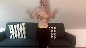 draw queen song features bimbo belly dancer shaking in glasses and fetish outfit