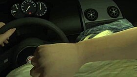 What if GTA hooker POV sex game turns real in the car lady whore action?