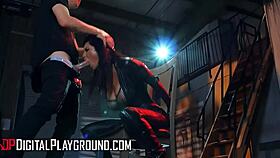 Sloppy Blowjob And Intense Girl-On-Girl Action Unleashed In Deadly Rain Episode!