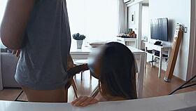 hey, roommate pounding teen sunny lune in kitchen sounds hot right?