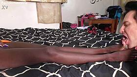 African princess breaks white slave in intense BDSM training