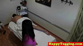 Fat Asian Masseuse Rubs Cock in Nuru Massage