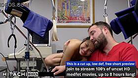 raya nguyen the petite patient spreads for doctor's hitachi vibrator forcing intense orgasm close up