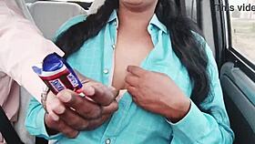 college coed gets dirty in car with telugu sex talk