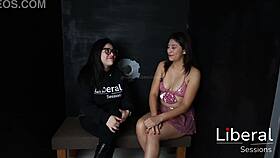 petite latina cutie interviewed before sucking cock in gloryhole cabin?