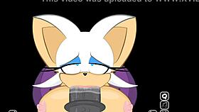 rouge sneaks up on shadow mid-game for that extra secret big cock suck