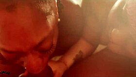 squirting ebony milf facesits craving orgasm on monster black cock