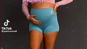 girl performs erotic belly exercises in tight panties
