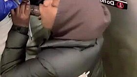 extreme public orgasm as petite babe sucks 11 inch bbc on train