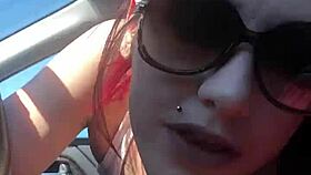 Emo Slut Deepthroated and Face-Fucked in Car Ride