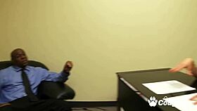 hey horny secretary, wanna watch nikki drain two monster bbc at work?
