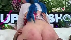 Fuck doll Jewelz Blu chokes on cock craving Nade Nasty's rough sloppy pounding!