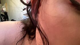 wake up to goth girl's big natural tits in your good morning handjob jerk off session