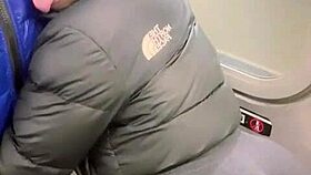 extreme public orgasm as petite babe sucks 11 inch bbc on train
