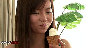 Naughty japanese teen craves creamy jizz deep in tight pussy