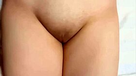 ever wonder how amateur asian wife's shaved pussy looks post-virginity loss?