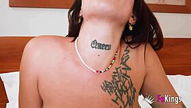 voluptuous transsexual babe's wild threesome anal creampie with kinky duo