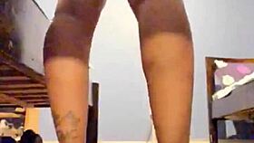 mmm ebony milf teases with strip then deepthroats bbc preview 😏🍫👅💦