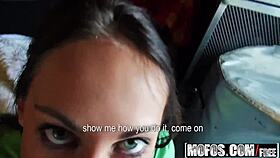 mofos public pickup at theme park with el storm 😏 outdoor milf anal blowjob