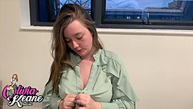 gorgeous 18yo british girl next door sucks cock swallows cum hungrily