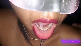 Detailed homemade Latina blowjobs with cum filling mouths and eager semen swallows