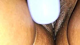 sexy latina housewife spreads juicy hairy pussy for creampie closeup