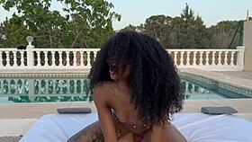 Freaky Maria Swallows Cum After Pool Fuck!