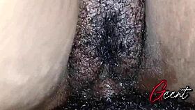Watch this hairy creamy pussy take massive BBC up close