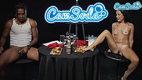 petite milf drenches shaved pussy lips in hot sauce for bbc challenge