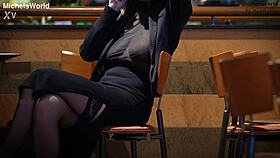 submissive intern stripped bare and exposed outdoors by boss