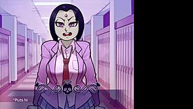 Raven schoolgirl screams for total anal cock destruction!