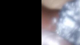 Masturbating my huge black cock 💦🍆
