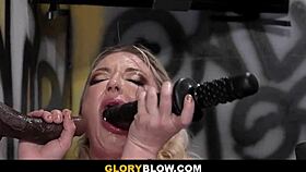 oh leya falcon goes crazy lusting that gloryhole cock