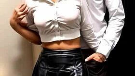 midlife joi leather fantasy unfolds in bukkake bathroom bliss
