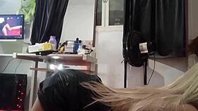 hot amateur caught masturbating outdoors gets punished with rough toy fucking